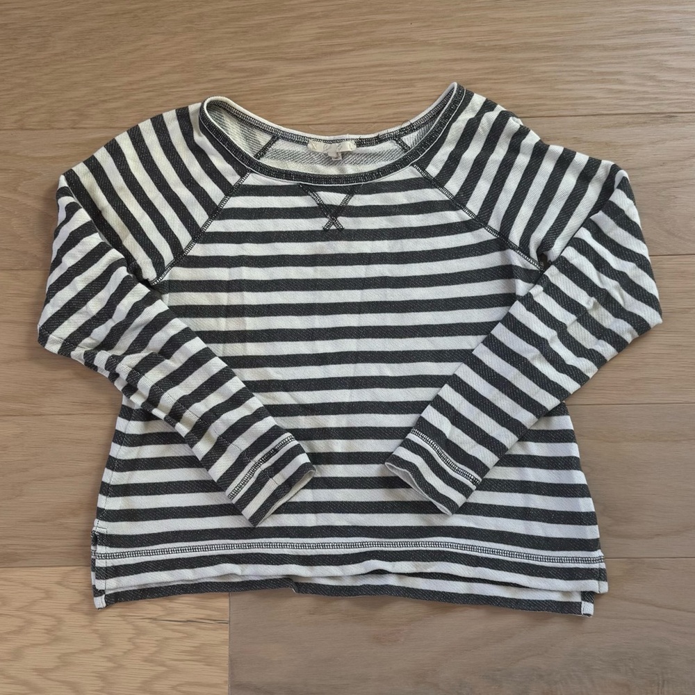 Joie women’s gray and white striped pullover crewneck  sweater size XS